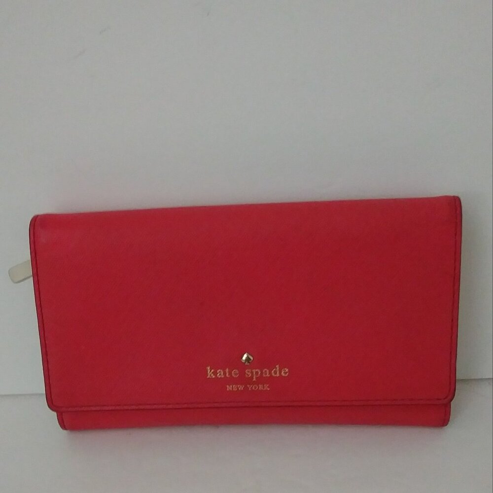 Kate Spade Pink Coral Tri-fold Wallet